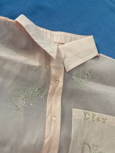 Sheer Dior Button-Up Shirt