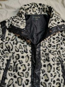 Leopard Print Sherpa Jacket