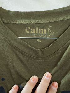 Green Graphic T-Shirt with Smiley Faces