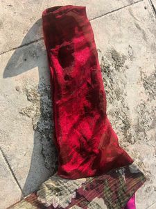 Vibrant Floral Print Kurta with Red Sleeves