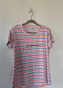 Striped T-Shirt with Graphic Print