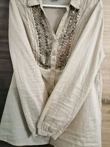 Beige Kurta Top