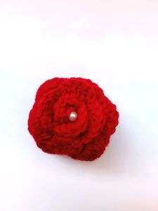 Handmade Crochet Rose Hair Claw