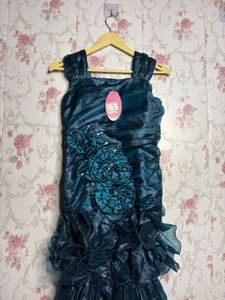 Stunning Teal Flower Girl Dress