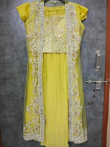 fabulous Yellow shrug dress