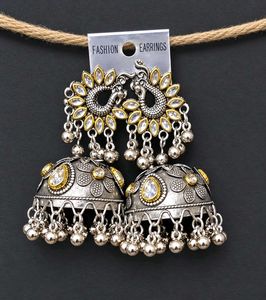 sets of 4 Boho Jhumka Earrings Set oxidise