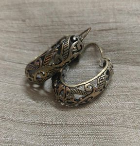 filigree brass chunky hoops