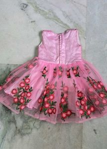 Cute Pink Floral Baby Dress