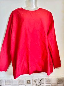 Red Long Sleeve Top