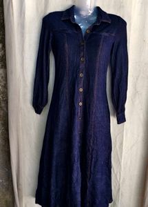 Classic Blue Denim Shirt Dress