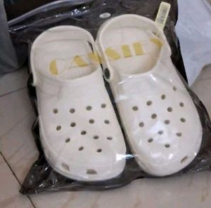 White Slip-On Sandals