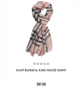 Authentic Burberry Silk/Cashmere Giant Scarf