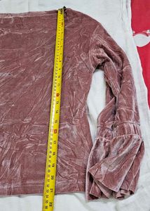 Cache  Mauve Velvet Top
