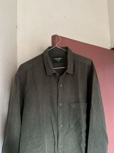 Classic Olive Green Button-Up Shirt