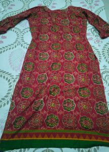 Red Printed Kurti 🍂