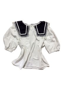 Sailor Collar Puff Sleeve Top