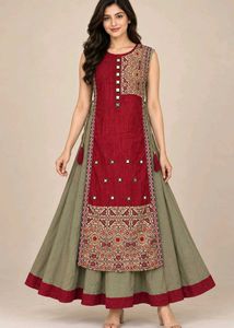 Elegant Ethnic Kurta Set with Mirror Work