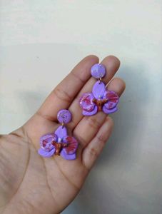 Orchid Flower Earrings