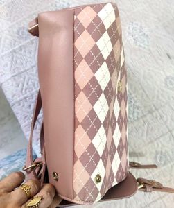 Chic Argyle Pattern Backpack🆕✨