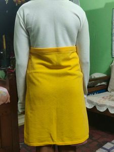 Chic Yellow and White Dress