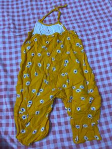 Cute Yellow Floral Jumpsuit
