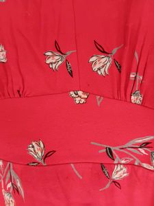 Myntra Tokyo Talkies Floral Print Red Dress