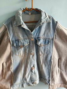 Unisex Denim &amp; Fleece Hybrid Jacket