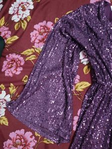 Sparkling Purple Sequin Dress