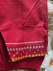 Beautiful Maroon palazzo suit with dupatta