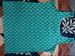 Green Printed Blouse