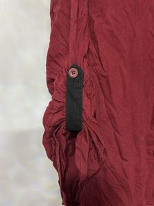 Maroon Long Sleeve Button t-shirt