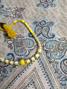 Yellow Dupatta free bracelet