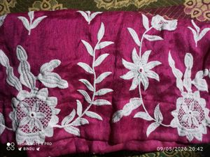 Embroidered Silk gown