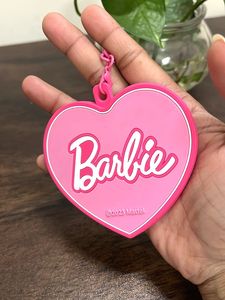 Barbie Heart Shaped Mirror Keychain with Charm