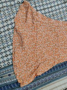 Orange 🧡 Floral Button-Up Mini Dress