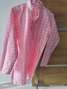 Pink Embroidered Kurta