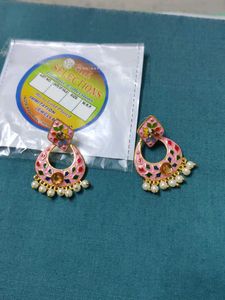 Enamel Meenakari Drop Earrings