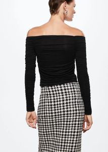 Chic Off-Shoulder Ruched Top from Mango