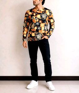Men's Designer Print Long Sleeve T-Shirt
