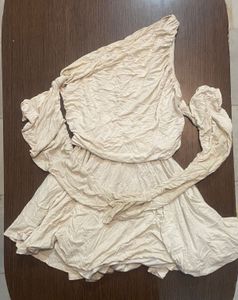 Cream Off-Shoulder Fairy Dress