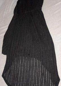 Chic Black Sleeveless High-Low Dress