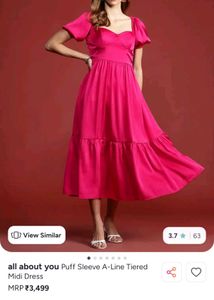 Pink corseted fit and flare dress 🩷