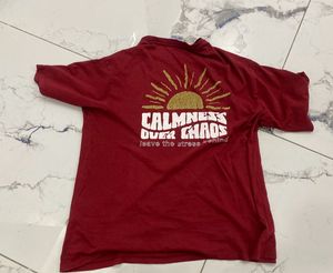 Maroon oversized Graphic T-Shirt