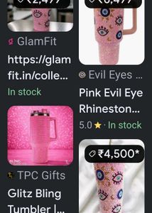 Sparkly Pink Rhinestone Tumbler Cup