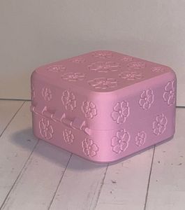 Pink Floral Jewelry Organizer Box