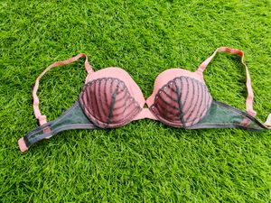 Mauve Color Bra With 🩶 grey Lace