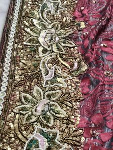 fully sequence work saree and very heavy weight
