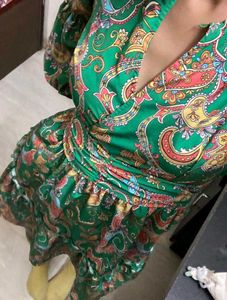 Bohemian Print Wrap Dress