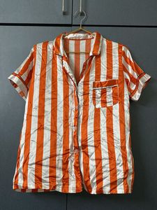 Satin Striped night suit
