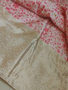Elegant Pink Floral Saree